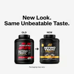 MuscleTech Nitro Tech 100% Whey Gold Protein Powder – ( 5LB) Nitro-Tech Whey Protein Isolate Smoothie Mix for Lean Muscle & Recovery – 24g of Whey Gold Protein for Women & Men (5lbs)