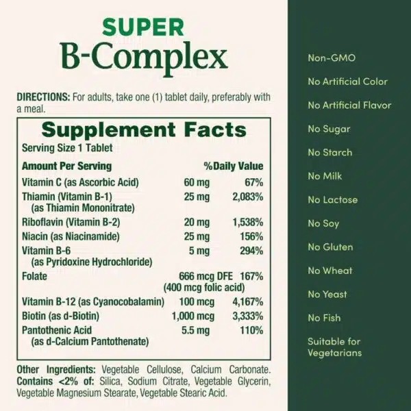 Nature's Bounty Vitamin B Complex Tablet Price in Bangladesh