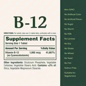 Nature's Bounty, Vitamin B-12, 1000 mcg, (100 Tablets) Price in Bangladesh