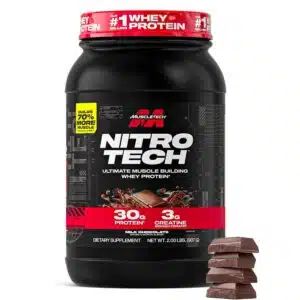 Muscletech Nitro-Tech Whey Protein Powder, Ultimate Muscle Building Formula with Whey Protein Isolate(2 Lbs - Pound)