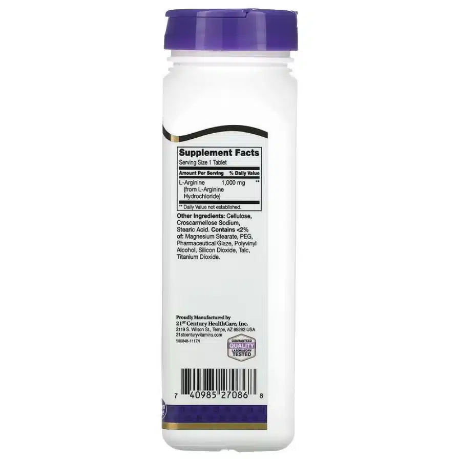 21st Century, L-Arginine Price in Bangladesh | 1,000 mg, 100 Tablets
