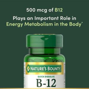 Nature’s Bounty Vitamin B12 500 mcg (100 Tablet) price in Bangladesh