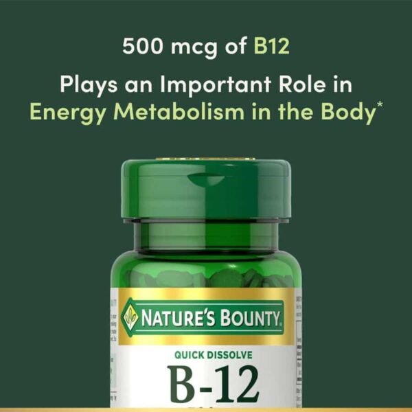 Nature’s Bounty Vitamin B12 500 mcg (100 Tablet) price in Bangladesh