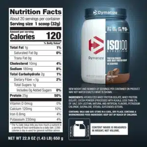 Dymatize ISO100 Whey Protein Powder Isolate, 25g of Protein, 1.4 lb (640 g)