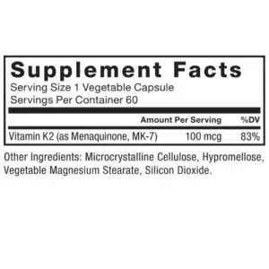 Force Factor, MK-7 Vitamin K2 100 mcg (60 Vegetable Capsules)