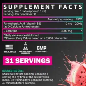Nutrex Research, L-Carnitine 3000 | 15.72 fl oz, 465 ml (31 servings)