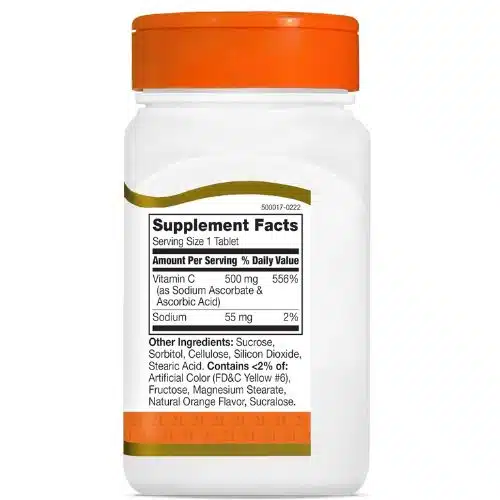 21st Century Vitamin C 500 mg Tablet supplement facts