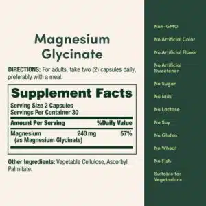 Nature’s Bounty Magnesium Glycinate 240mg- (60 Capsules)
