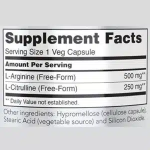 NOW Foods Arginine & Citrulline (120 Veg Capsules)