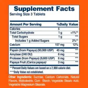 American Health Original Papaya Digestive Enzyme (100 Tablets)