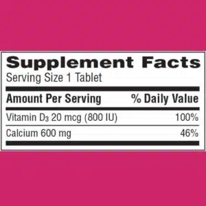 Caltrate 600 Plus D3 Calcium and Vitamin D Supplement (60 Tablets)