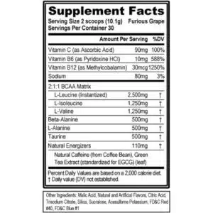 EVLution Nutrition, EVL BCAA ENERGY, 30 Servings