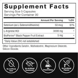 FORCE FACTOR L-Arginine 3000mg (150 Capsules) in Bangladesh