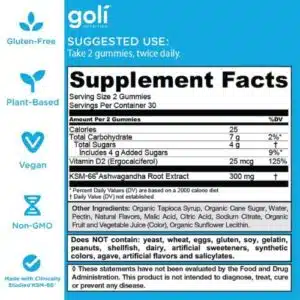 Goli Nutrition Ashwagandha Gummies (60 Gummies) | Best Price in Bangladesh