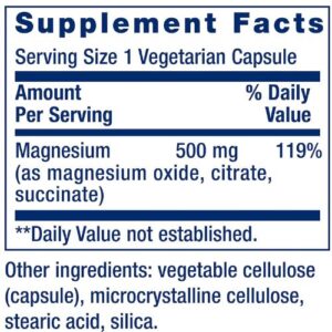 Life Extension Magnesium 500mg Capsules