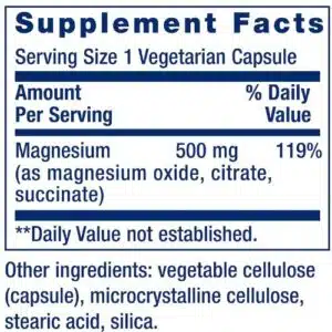 Life Extension Magnesium Caps 500mg (100 Capsules)