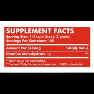 Monster Labs Creatine Monohydrate | Unflavored | 300g, 100 Servings