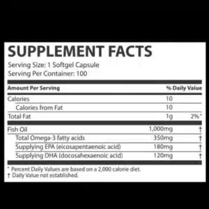 Muscle Rulz Omega-3 Fish Oil, 1000 mg, (100 Softgels)