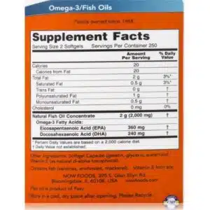 NOW Foods, Omega-3 Fish Oil 1000 mg (100 Softgels)