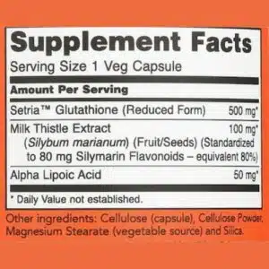 Now Foods Glutathione 500 mg (60 Capsules) | Best Price in Bangladesh