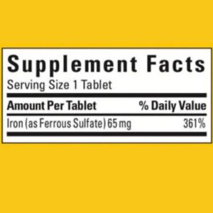 Nature Made Iron 65 mg Tablet