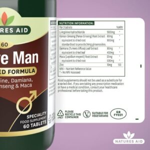 Natures Aid Active Man Tablet supplement facts