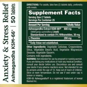 Nature’s Bounty Stress Relief, Ashwagandha KSM-66 (50 Tablets)