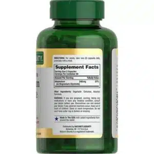 Nature’s Bounty Magnesium Glycinate 240mg- (180 Capsules) in Bangladesh