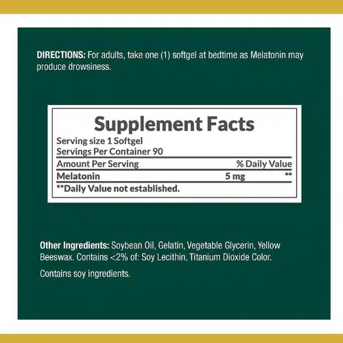 Nature's Bounty melatonin 5 mg