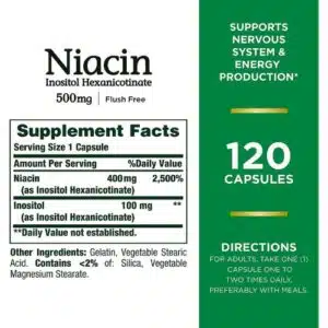 Nature’s Bounty, Niacin 500 mg (120 Capsules) | Best price in Bangladesh