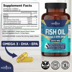 NEW AGE Omega 3 Fish Oil 2500mg (90 Softgels) | Best Price in Bangladesh