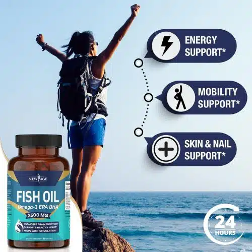 NEW AGE Omega 3 Fish Oil 2500mg (90 Softgels) | Best Price in Bangladesh - Image 4