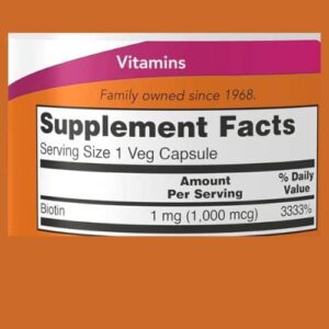 Now Foods Biotin 1000 mcg Capsules