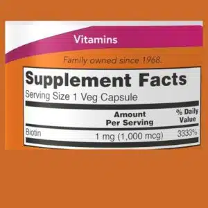 Now Foods Biotin 1000 mcg (100 Capsules)