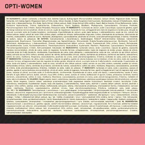 Opti-Women Multivitamin Supplement fact