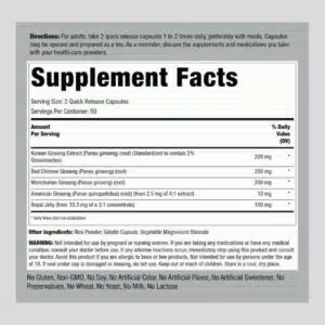 Piping Rock Ginseng Complex Capsules | 100 Capsules | Best Price in Bangladesh