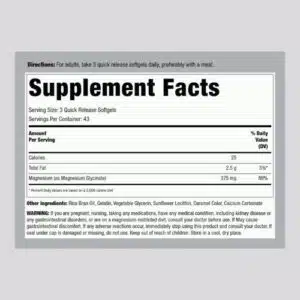 Piping Rock Magnesium Glycinate 375mg (130 Softgels)