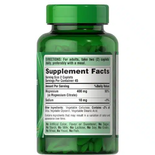 Puritan's Pride Magnesium Citrate 200 mg (90 Tablets) - Image 2
