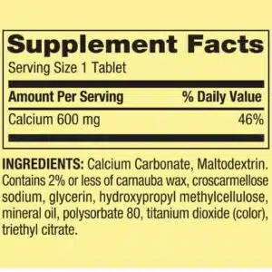 Spring – Valley Calcium 600mg Natural Bone Health Calcium – 100 Tablets