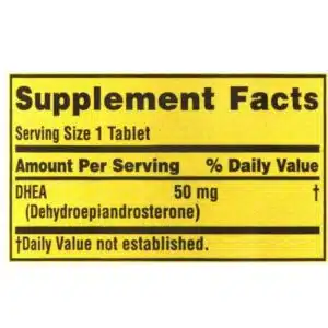 Spring Valley DHEA 50mg 50 Tablets