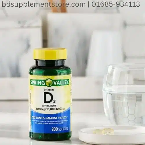 Spring Valley Vitamin D3 250 mcg (10,000 IU) 200 Softgels - Image 2