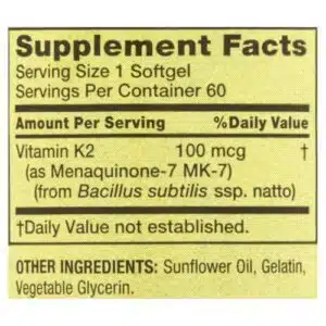 Spring Valley Vitamin K2 100 Mcg (60 Capsules)