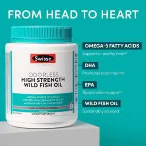 Swisse Odourless Wild Fish Oil 1500mg (200 Capsule) | Best Price in Bangladesh