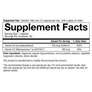 Youtheory Vitamin K2 and D3