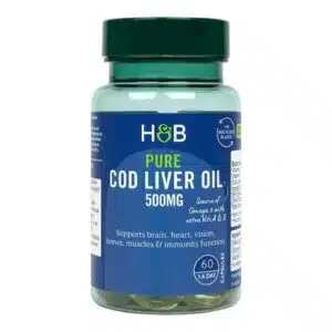 Holland & Barrett Cod Liver Oil, 500mg, (60 Capsules)
