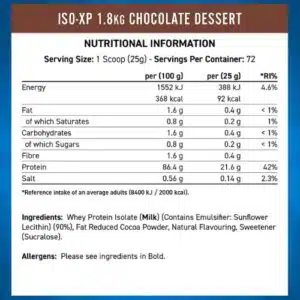 Applied Nutrition Iso-Xp Choco Peanut – Whey Isolate Protein for Muscle Recovery (1kg)