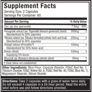 muscletech alphatest nutrition facts