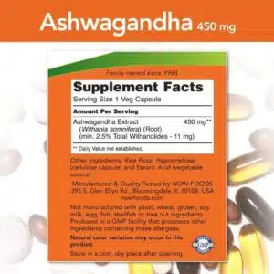 NOW Foods, Ashwagandha 450 mg (90 Capsules)