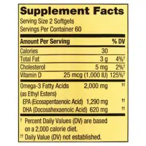 Spring Valley Omega-3 from Fish Oil 2000 mg, (120 Softgels)