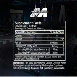 Muscletech Platinum 100% Fish Oil (100-capsule) in Bangladesh